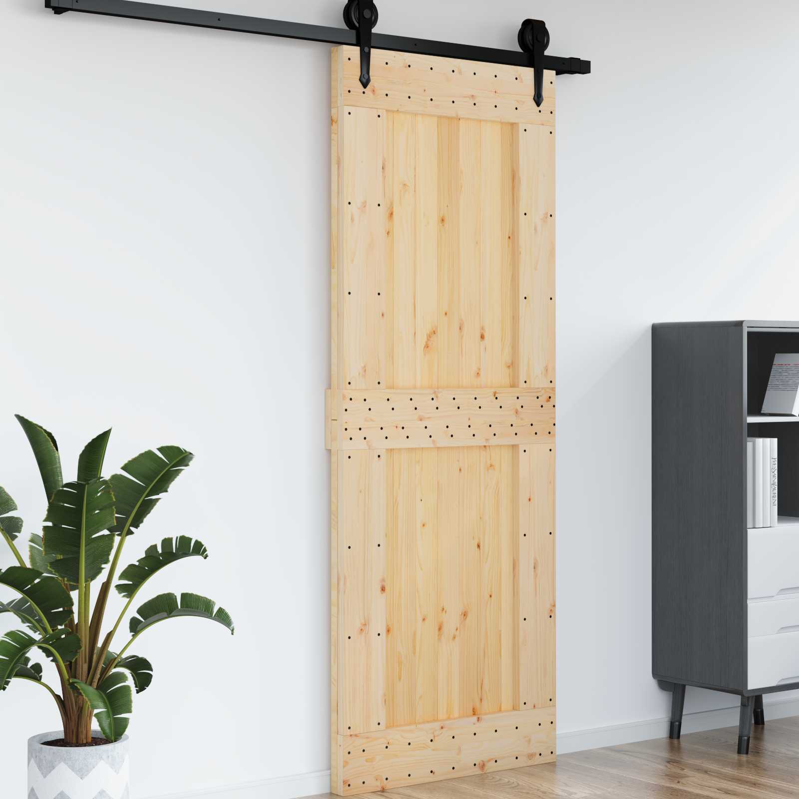 Dveře Narvik Přírodní 85 X 210 Cm Masivní Borové Dřevo