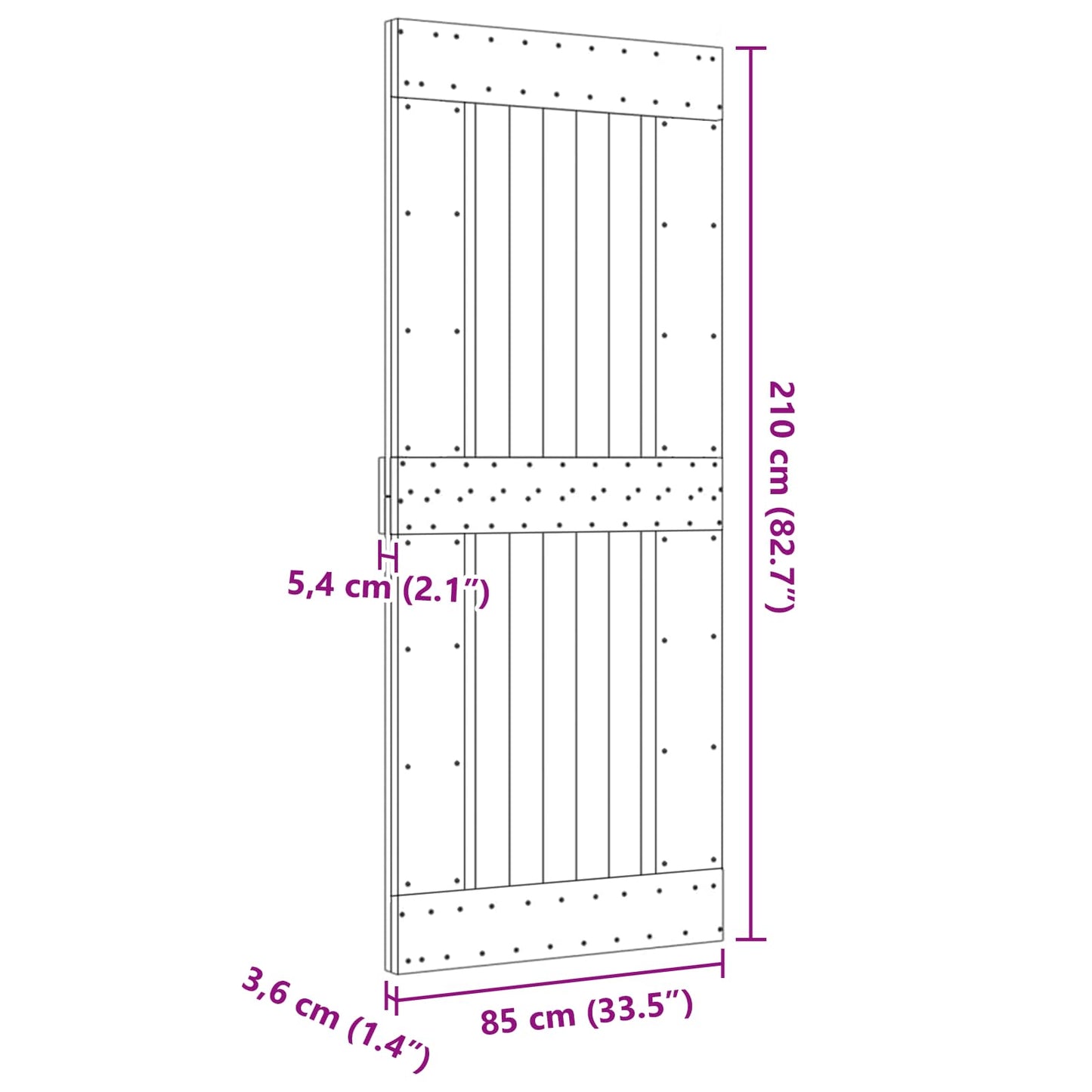 Dveře Narvik Přírodní 85 X 210 Cm Masivní Borové Dřevo