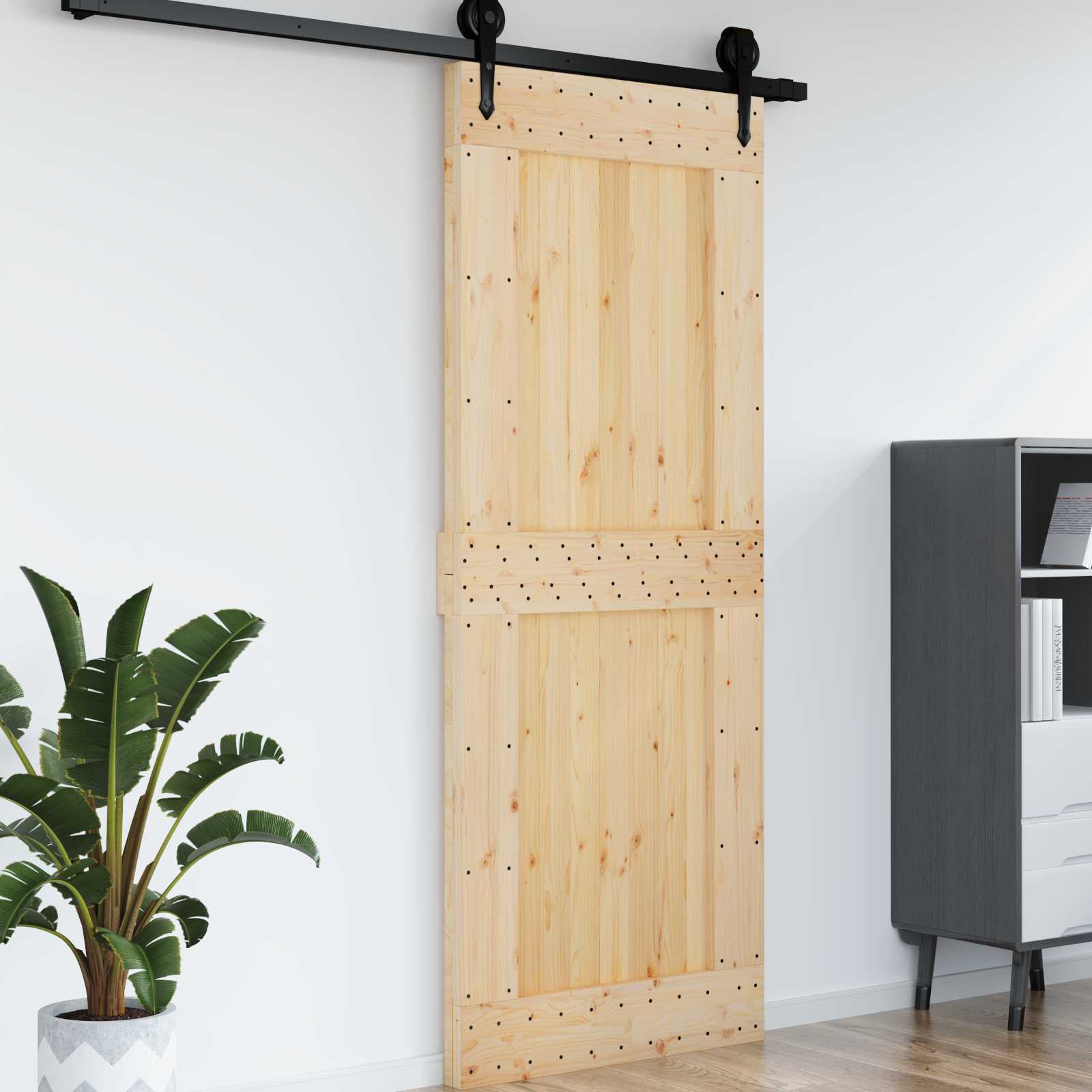 Dveře Narvik Přírodní 90 X 210 Cm Masivní Borové Dřevo