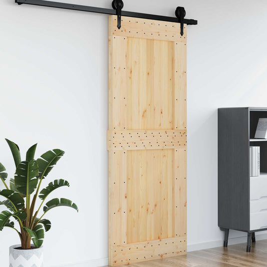 Dveře Narvik Přírodní 90 X 210 Cm Masivní Borové Dřevo
