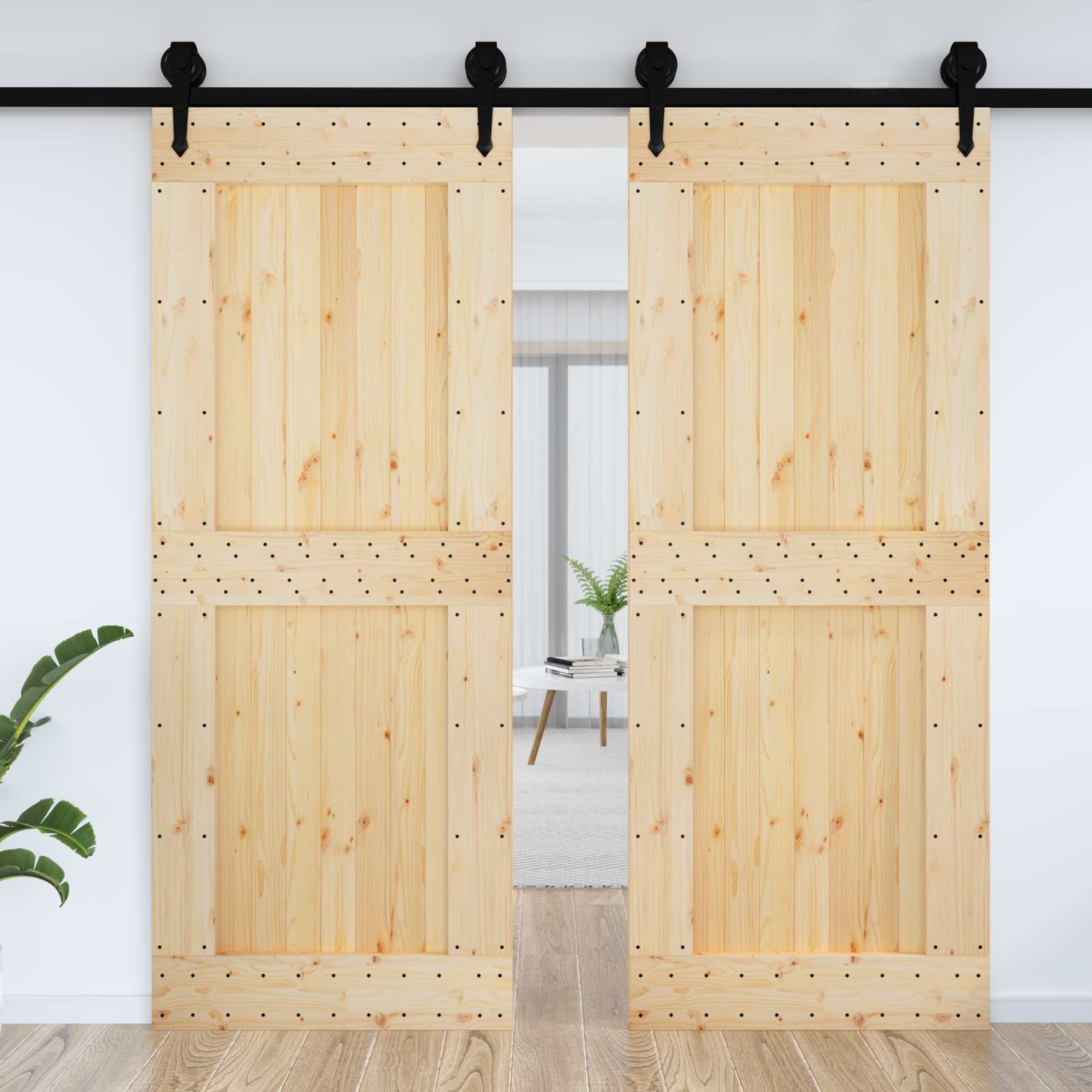 Dveře Narvik Přírodní 90 X 210 Cm Masivní Borové Dřevo