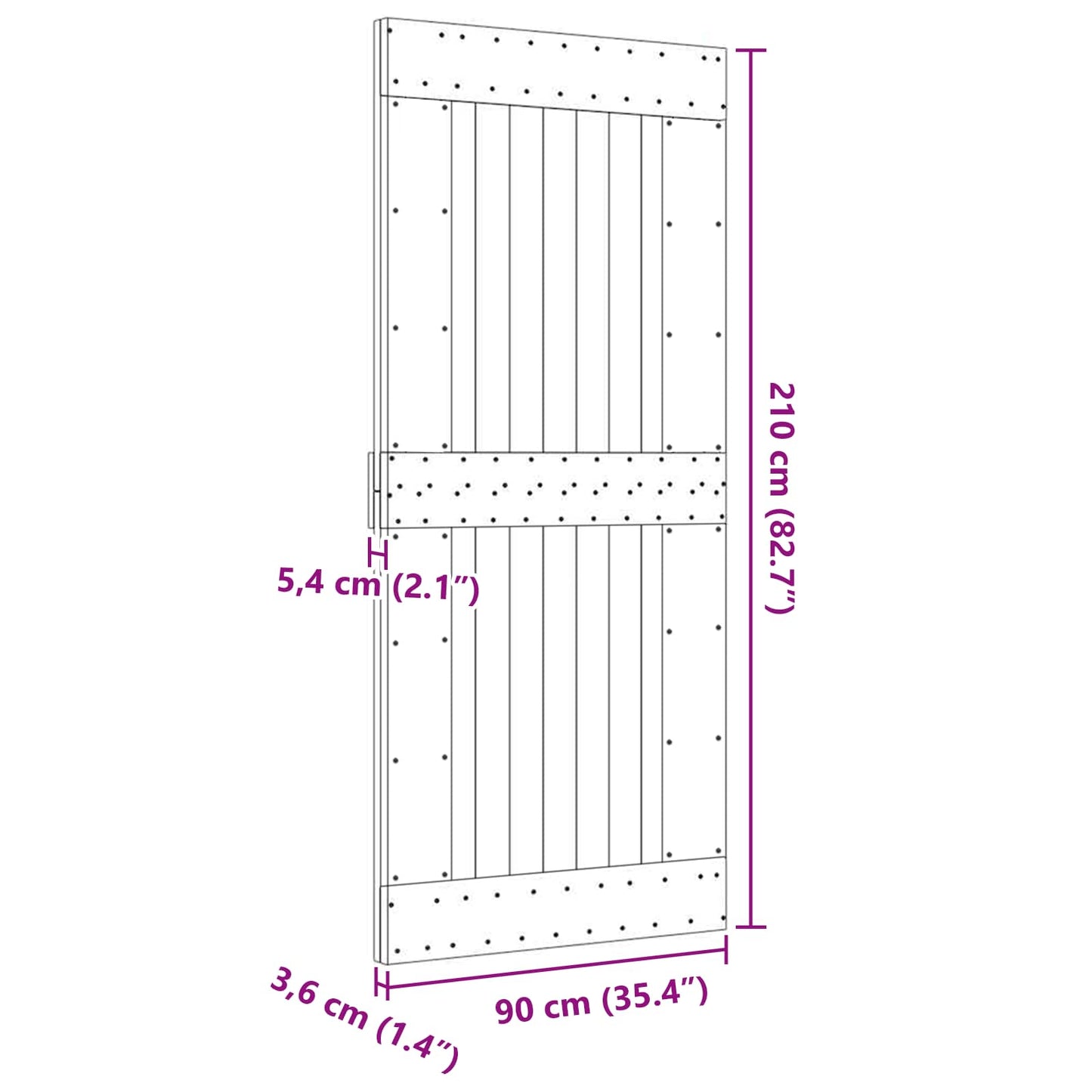 Dveře Narvik Přírodní 90 X 210 Cm Masivní Borové Dřevo