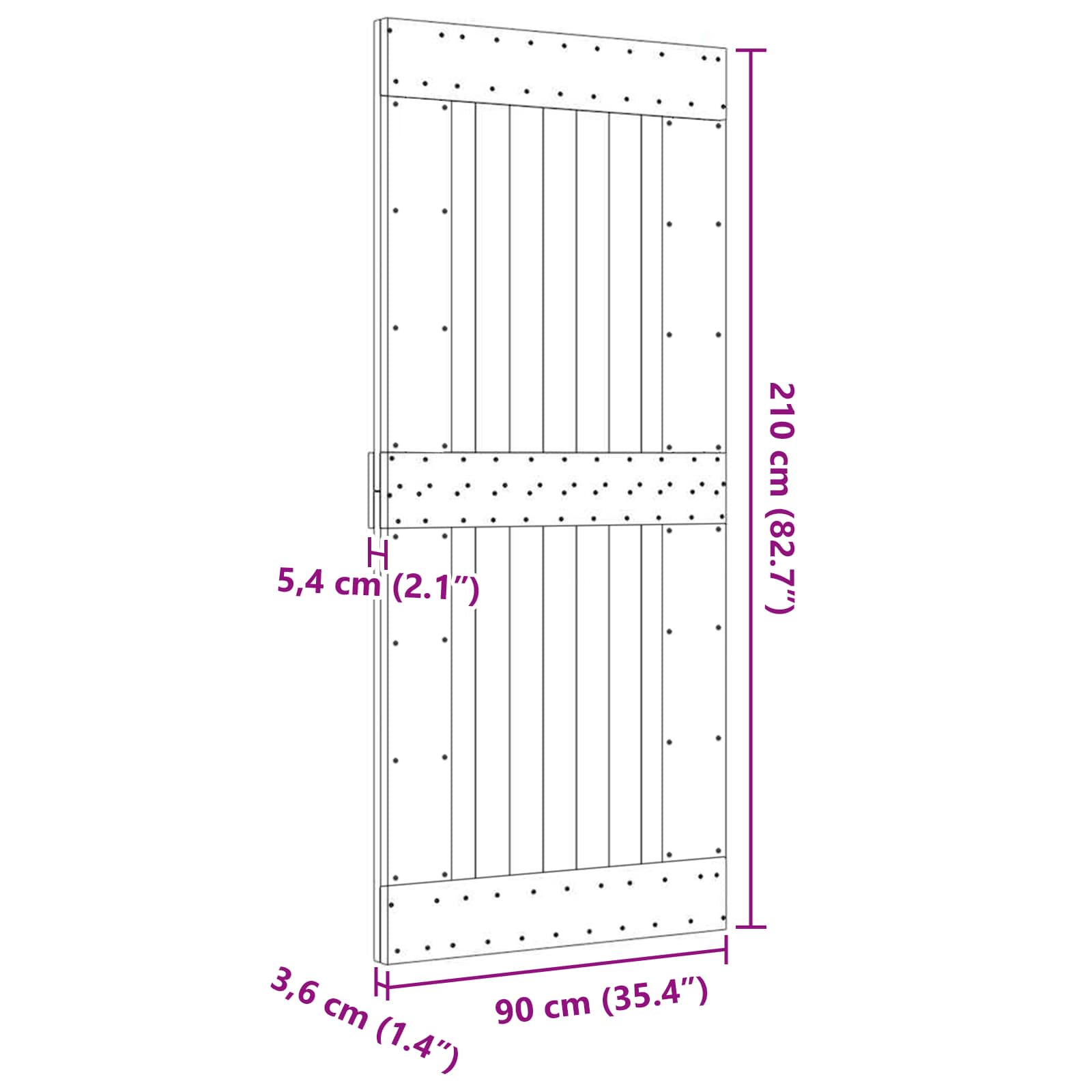 Dveře Narvik Přírodní 90 X 210 Cm Masivní Borové Dřevo