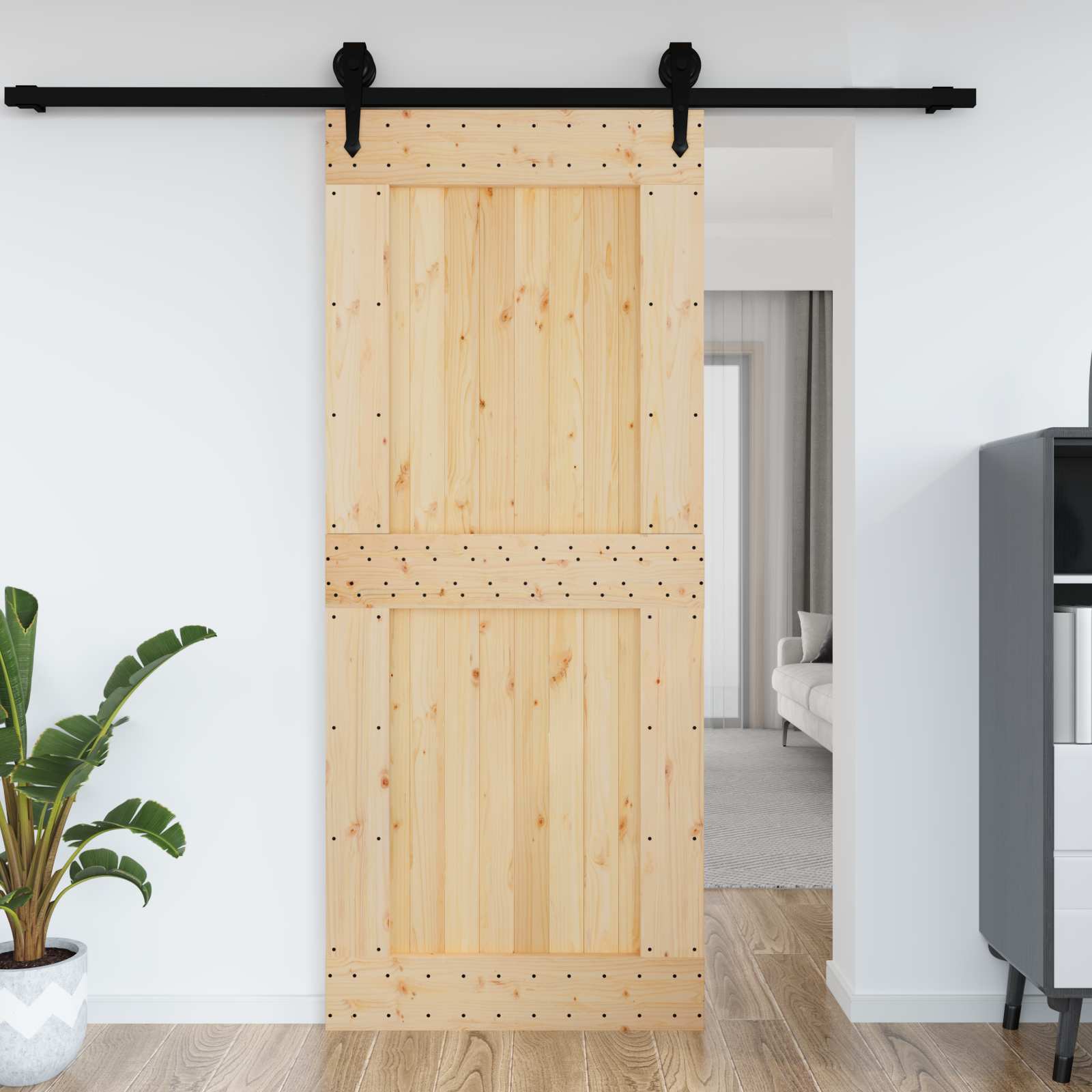 Dveře Narvik Přírodní 95 X 210 Cm Masivní Borové Dřevo