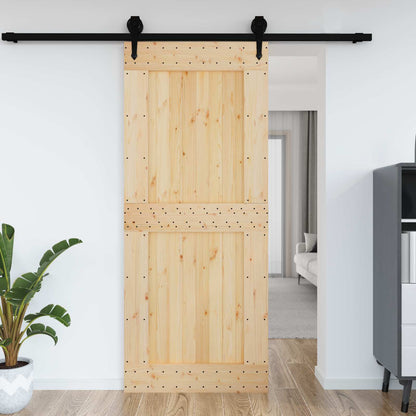 Dveře Narvik Přírodní 95 X 210 Cm Masivní Borové Dřevo