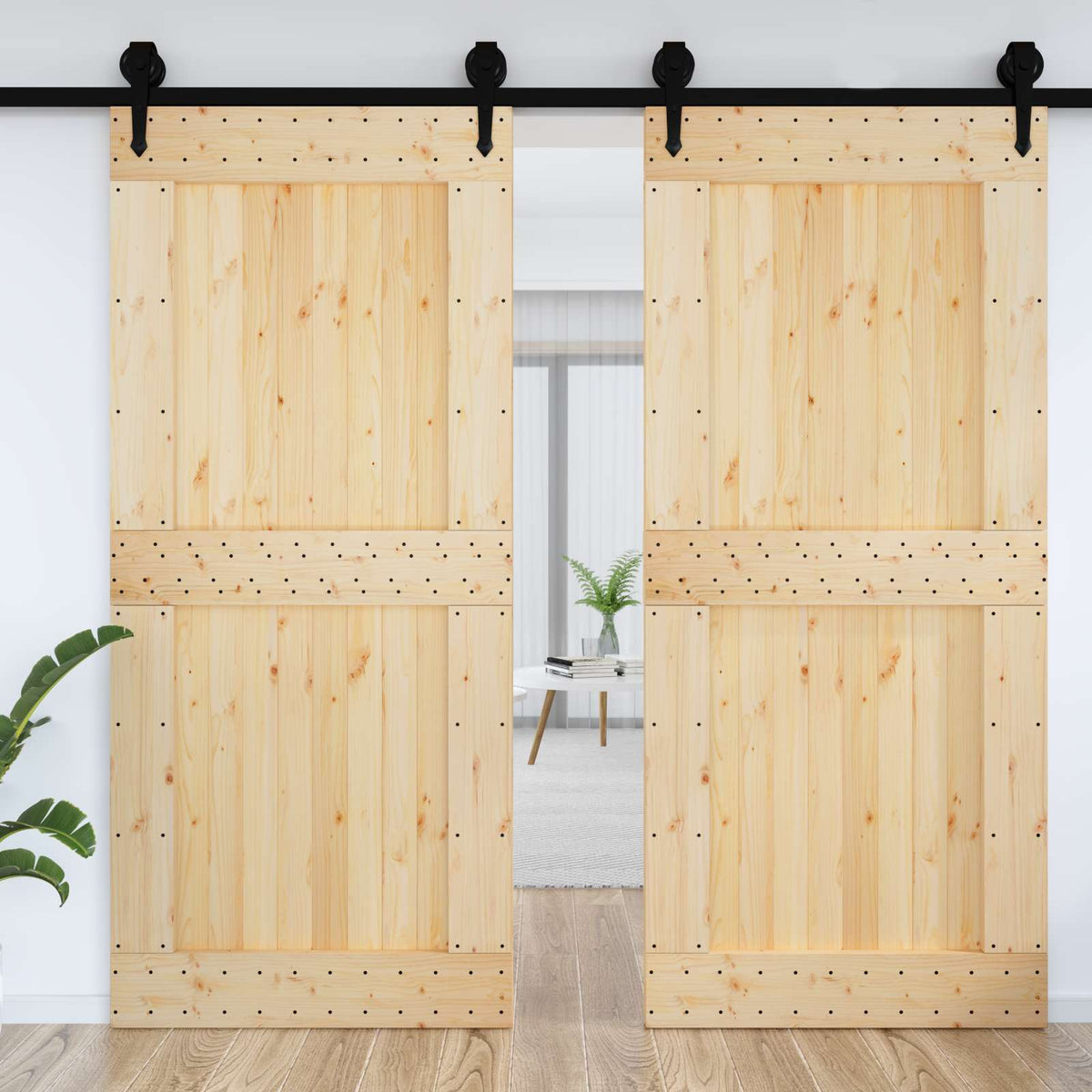 Dveře Narvik Přírodní 100 X 210 Cm Masivní Borové Dřevo