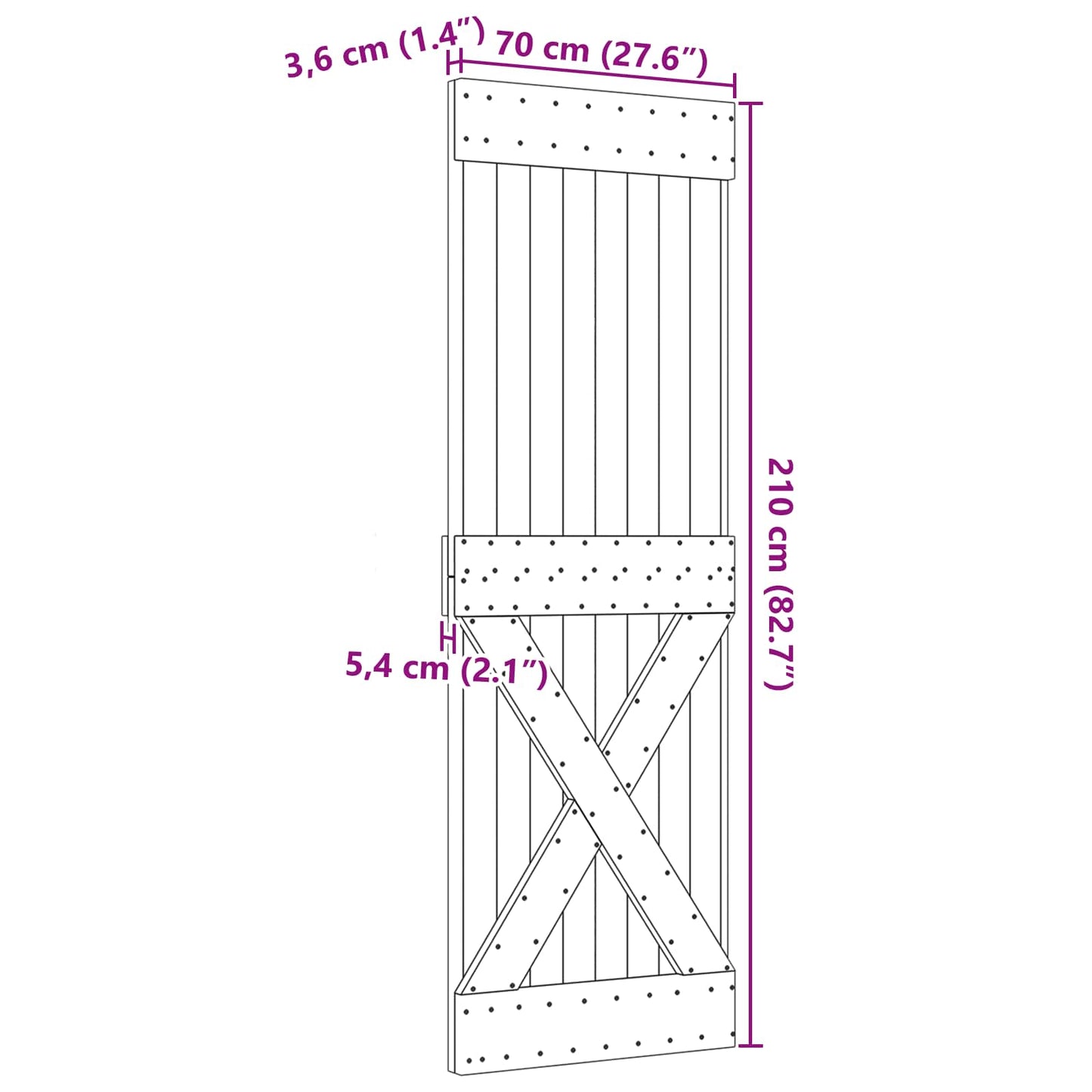 Dveře Narvik Přírodní 70 X 210 Cm Masivní Borové Dřevo