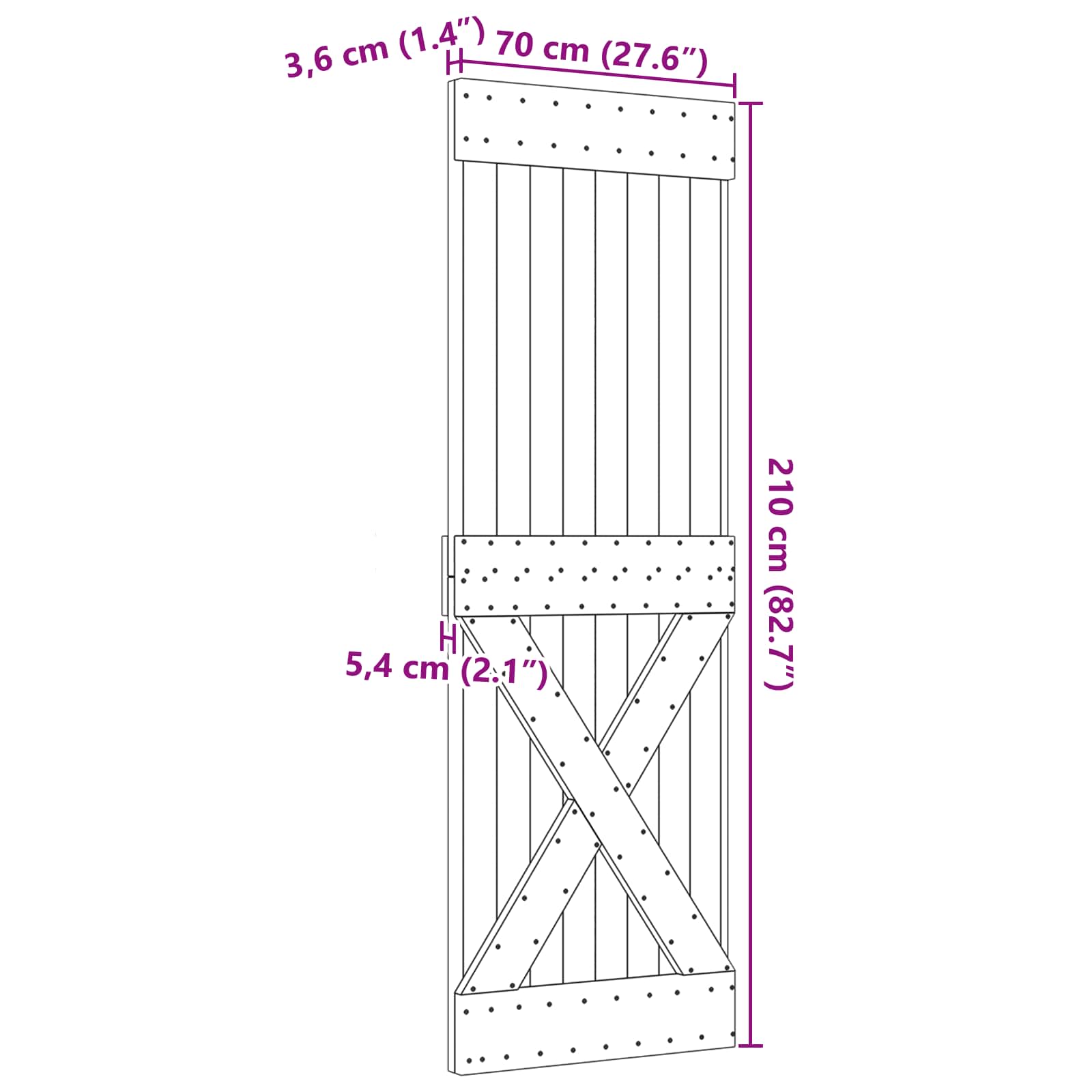 Dveře Narvik Přírodní 70 X 210 Cm Masivní Borové Dřevo