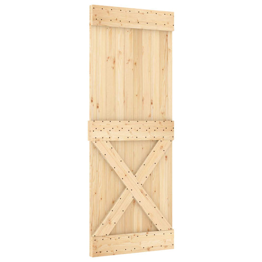 Dveře Narvik Přírodní 80 X 210 Cm Masivní Borové Dřevo