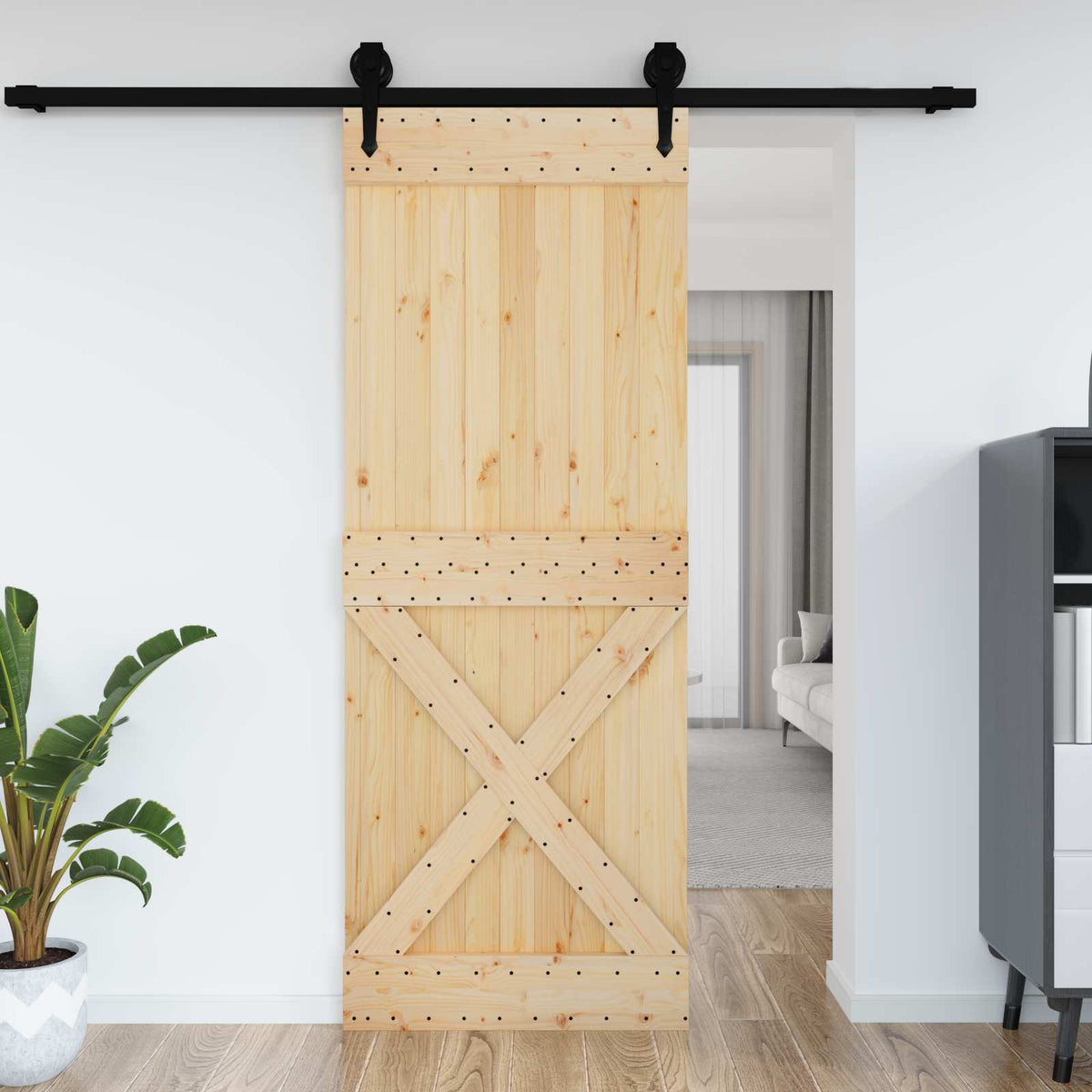 Dveře Narvik Přírodní 85 X 210 Cm Masivní Borové Dřevo