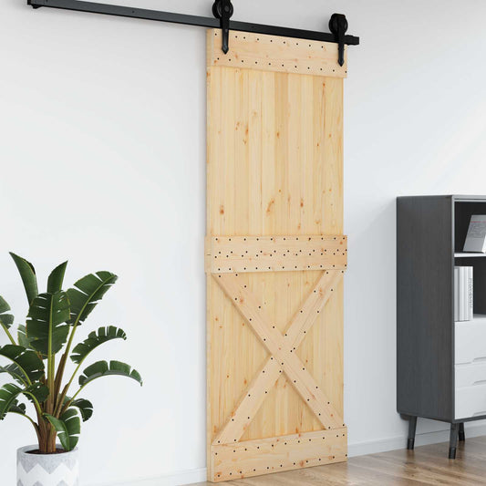 Dveře Narvik Přírodní 90 X 210 Cm Masivní Borové Dřevo