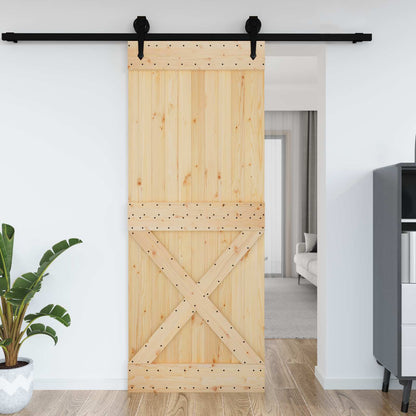 Dveře Narvik Přírodní 90 X 210 Cm Masivní Borové Dřevo