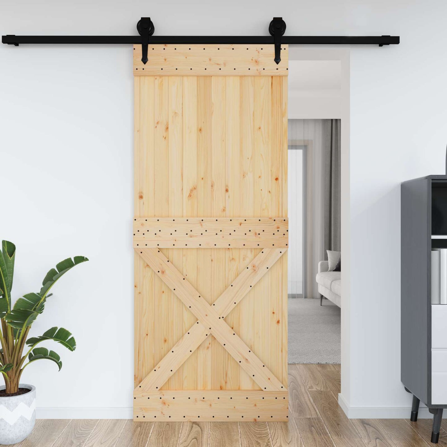 Dveře Narvik Přírodní 95 X 210 Cm Masivní Borové Dřevo