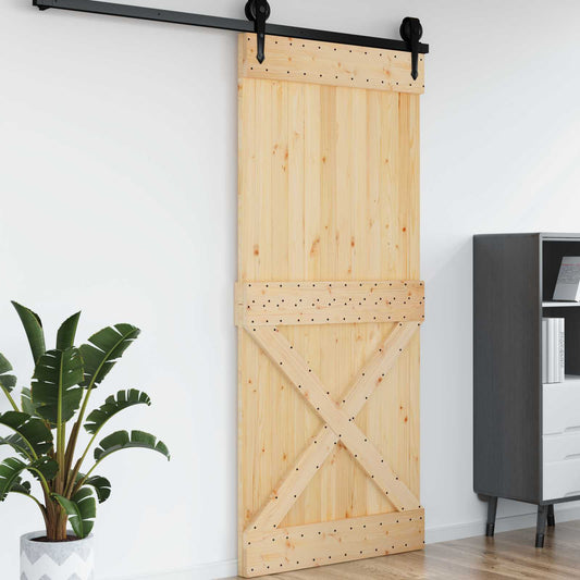 Dveře Narvik Přírodní 100 X 210 Cm Masivní Borové Dřevo
