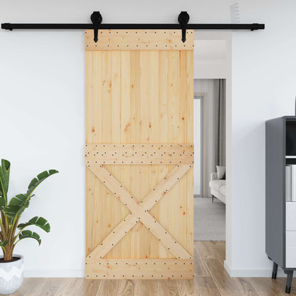 Dveře Narvik Přírodní 100 X 210 Cm Masivní Borové Dřevo