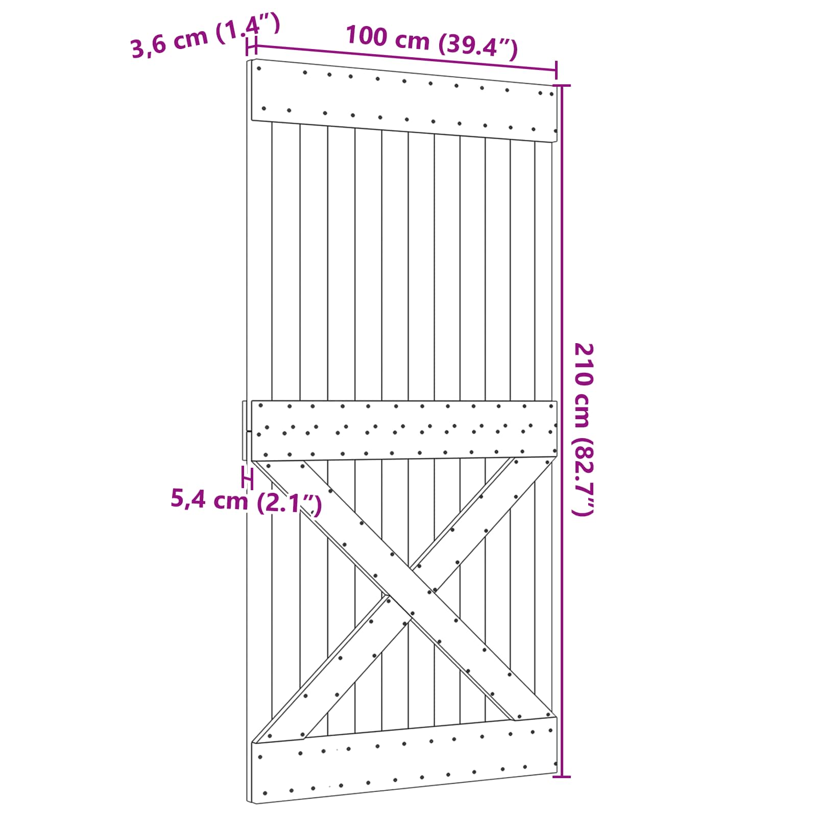 Dveře Narvik Přírodní 100 X 210 Cm Masivní Borové Dřevo