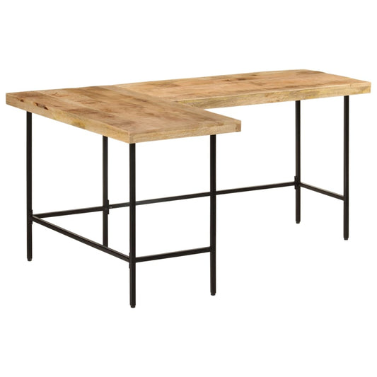 Psací Stůl 165X110X77 Cm Masivní Mangovník A Železo Tyrkysová