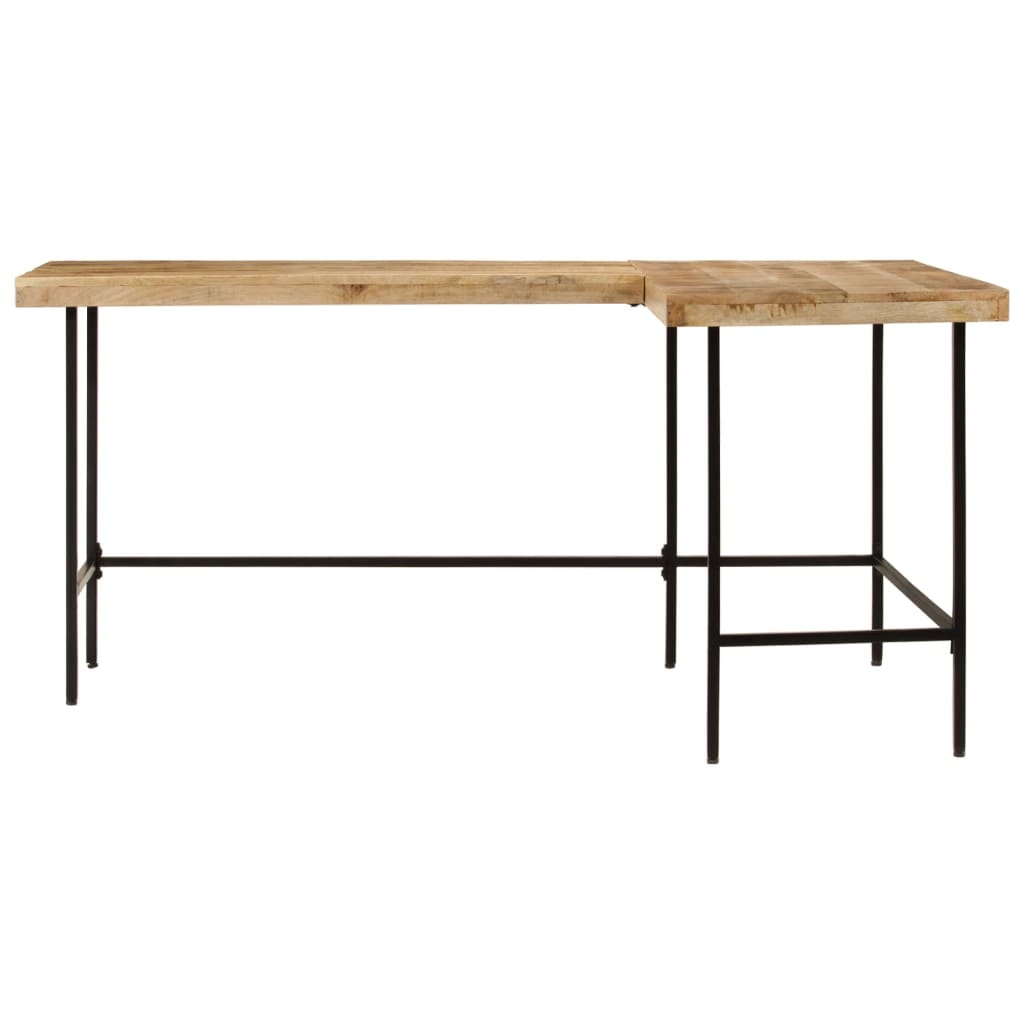 Psací Stůl 165X110X77 Cm Masivní Mangovník A Železo Tyrkysová