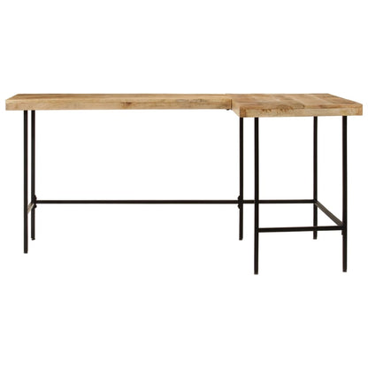 Psací Stůl 165X110X77 Cm Masivní Mangovník A Železo Tyrkysová
