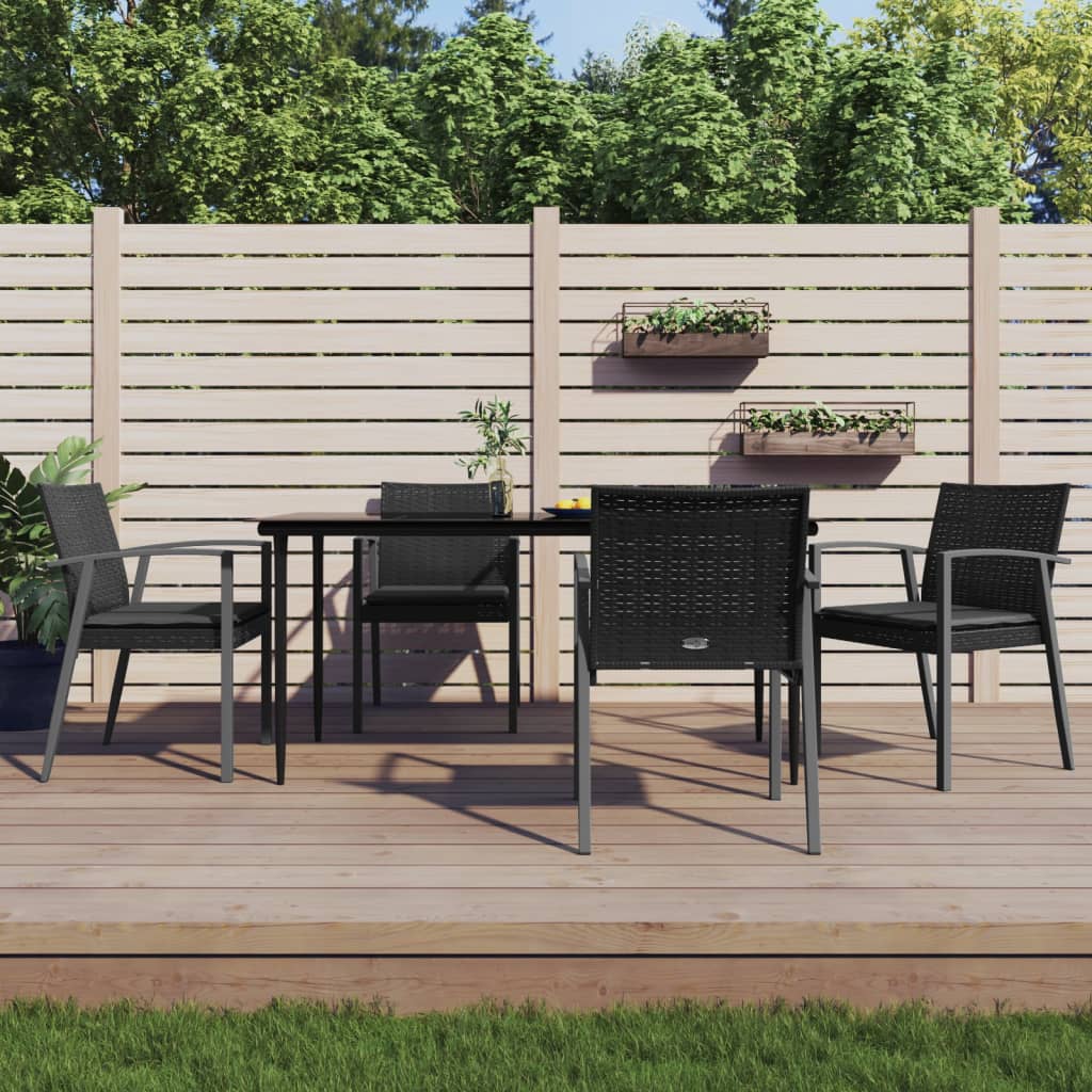 3Dílný Zahradní Jídelní Set S Poduškami Polyratan A Ocel