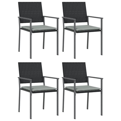 5Dílný Zahradní Jídelní Set S Poduškami Polyratan A Ocel