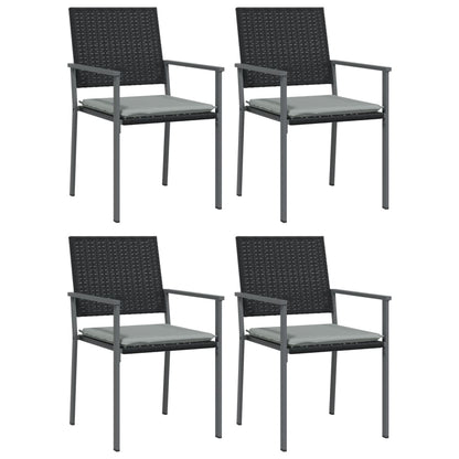 5Dílný Zahradní Jídelní Set S Poduškami Polyratan A Ocel