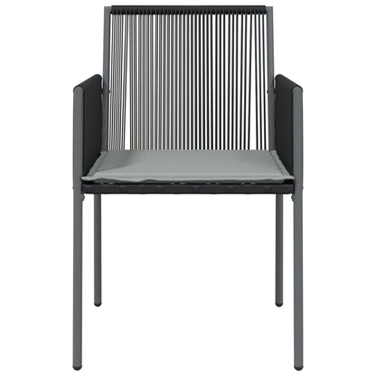 Zahradní Židle S Poduškami 4 Ks Černé 54X60,5X83,5 Cm Polyratan