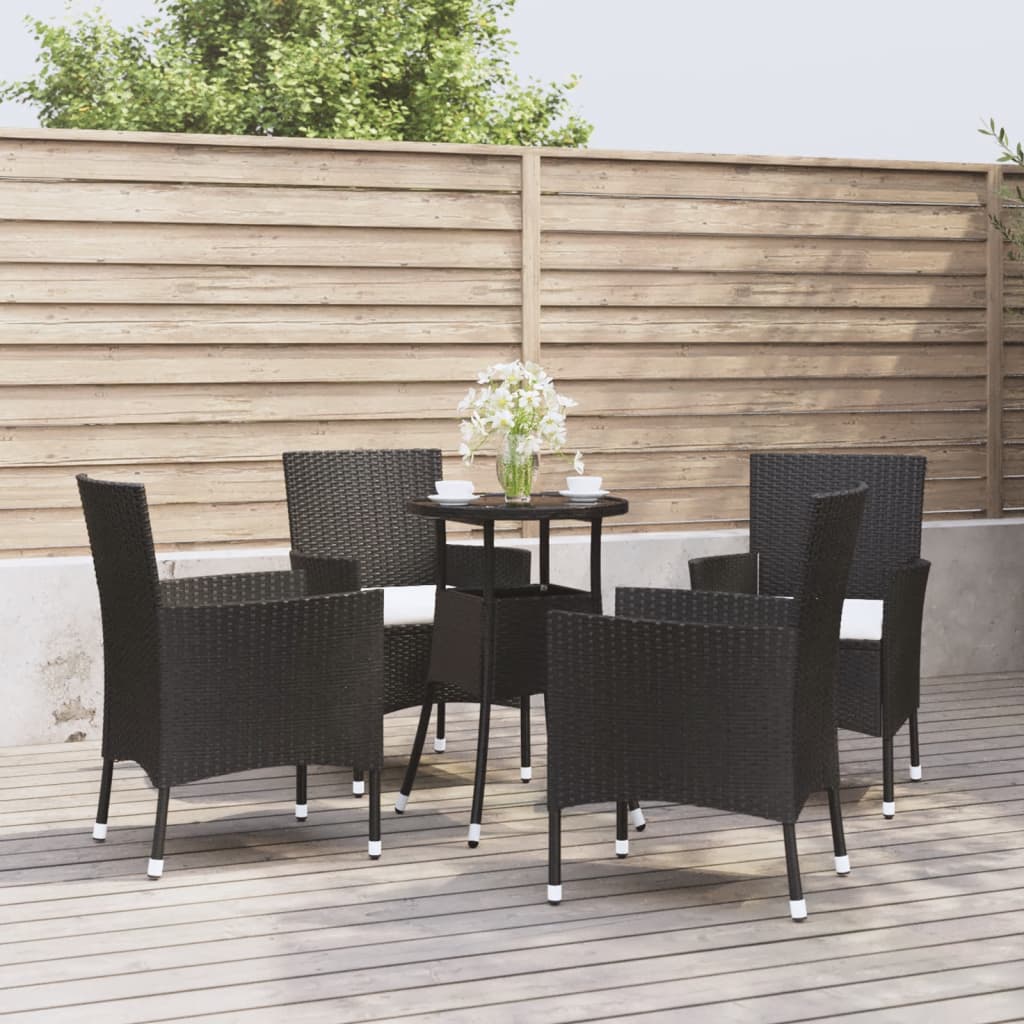 5Dílný Zahradní Bistro Set S Poduškami Béžový Polyratan