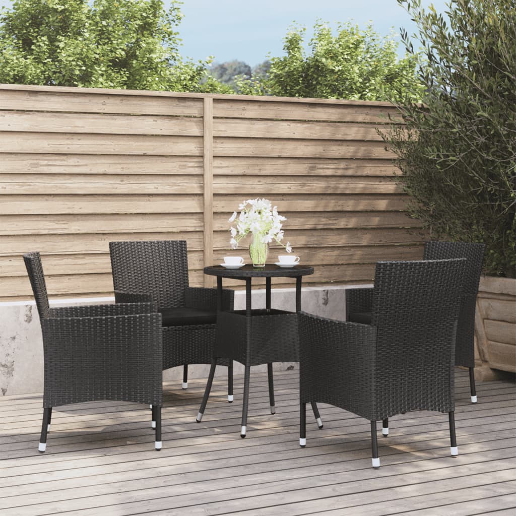 5Dílný Zahradní Bistro Set S Poduškami Béžový Polyratan