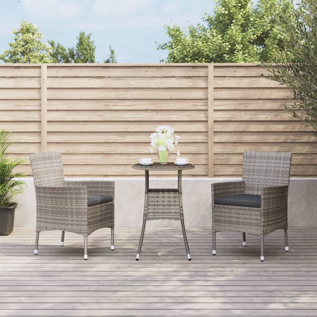 5Dílný Zahradní Bistro Set S Poduškami Béžový Polyratan