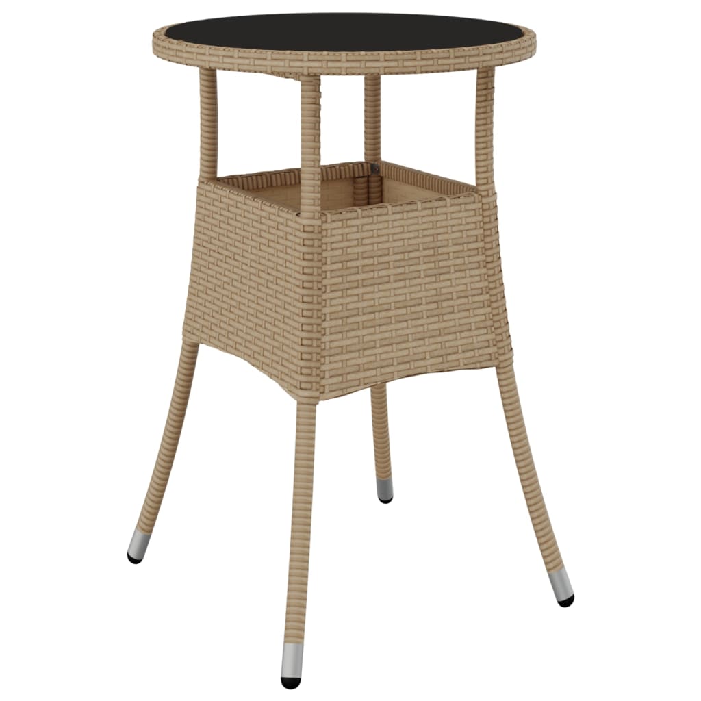 5Dílný Zahradní Bistro Set S Poduškami Béžový Polyratan