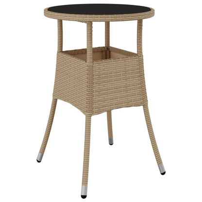 5Dílný Zahradní Bistro Set S Poduškami Béžový Polyratan