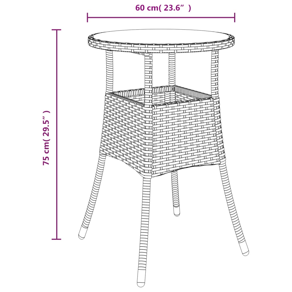 5Dílný Zahradní Bistro Set S Poduškami Béžový Polyratan
