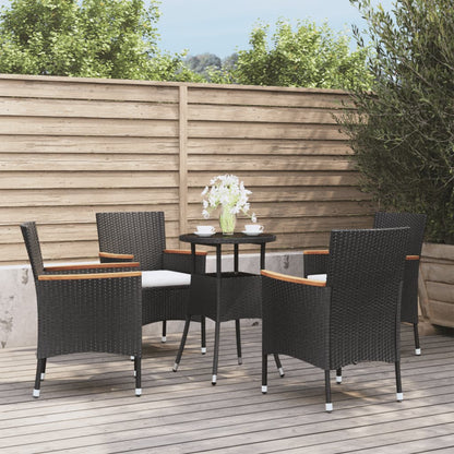 5Dílný Zahradní Bistro Set S Poduškami Béžový Polyratan