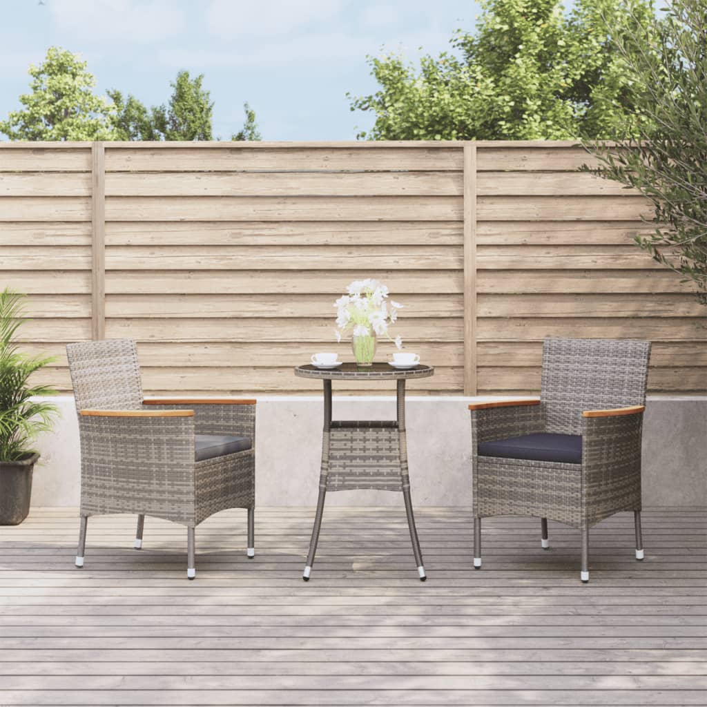 5Dílný Zahradní Bistro Set S Poduškami Béžový Polyratan