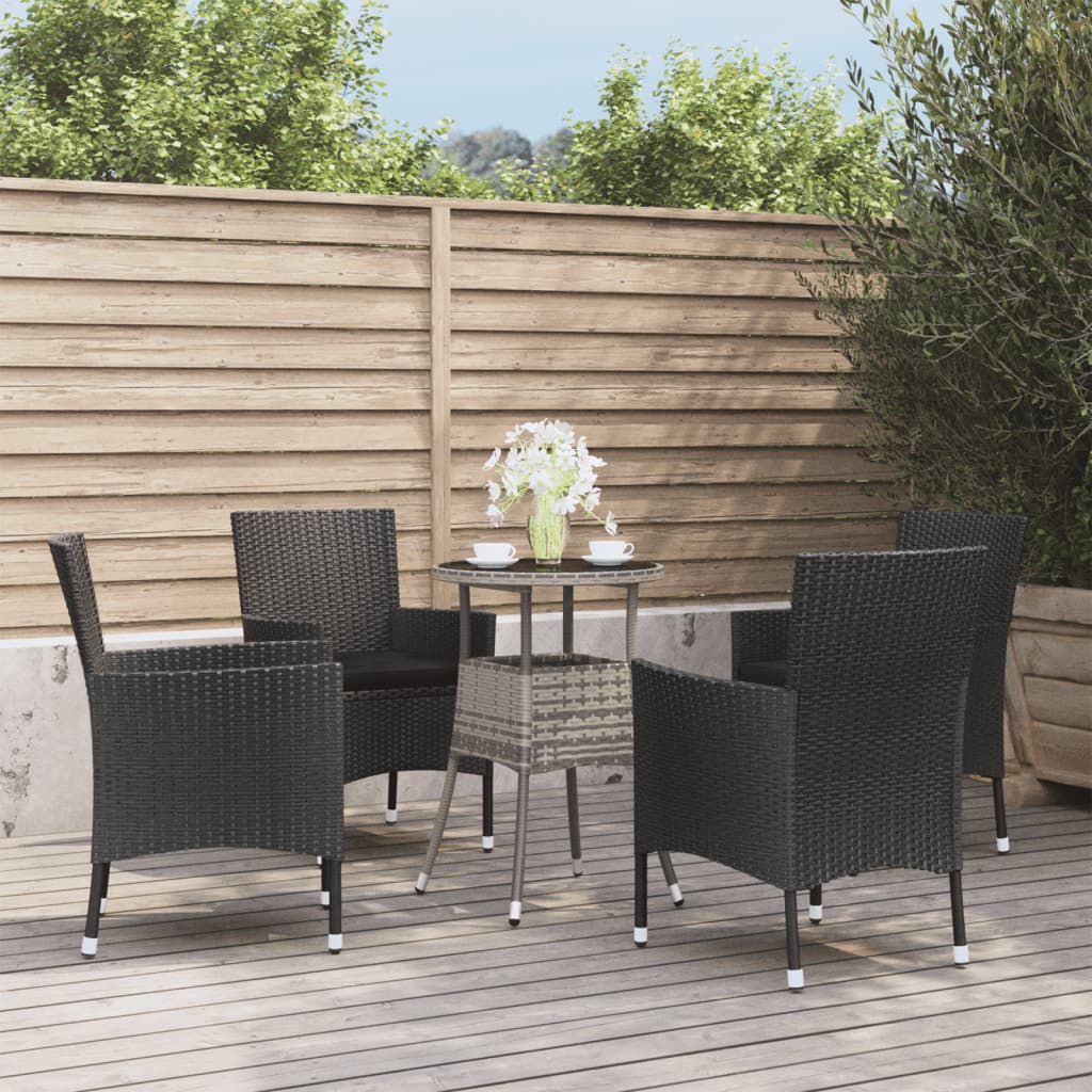 5Dílný Zahradní Bistro Set S Poduškami Béžový Polyratan