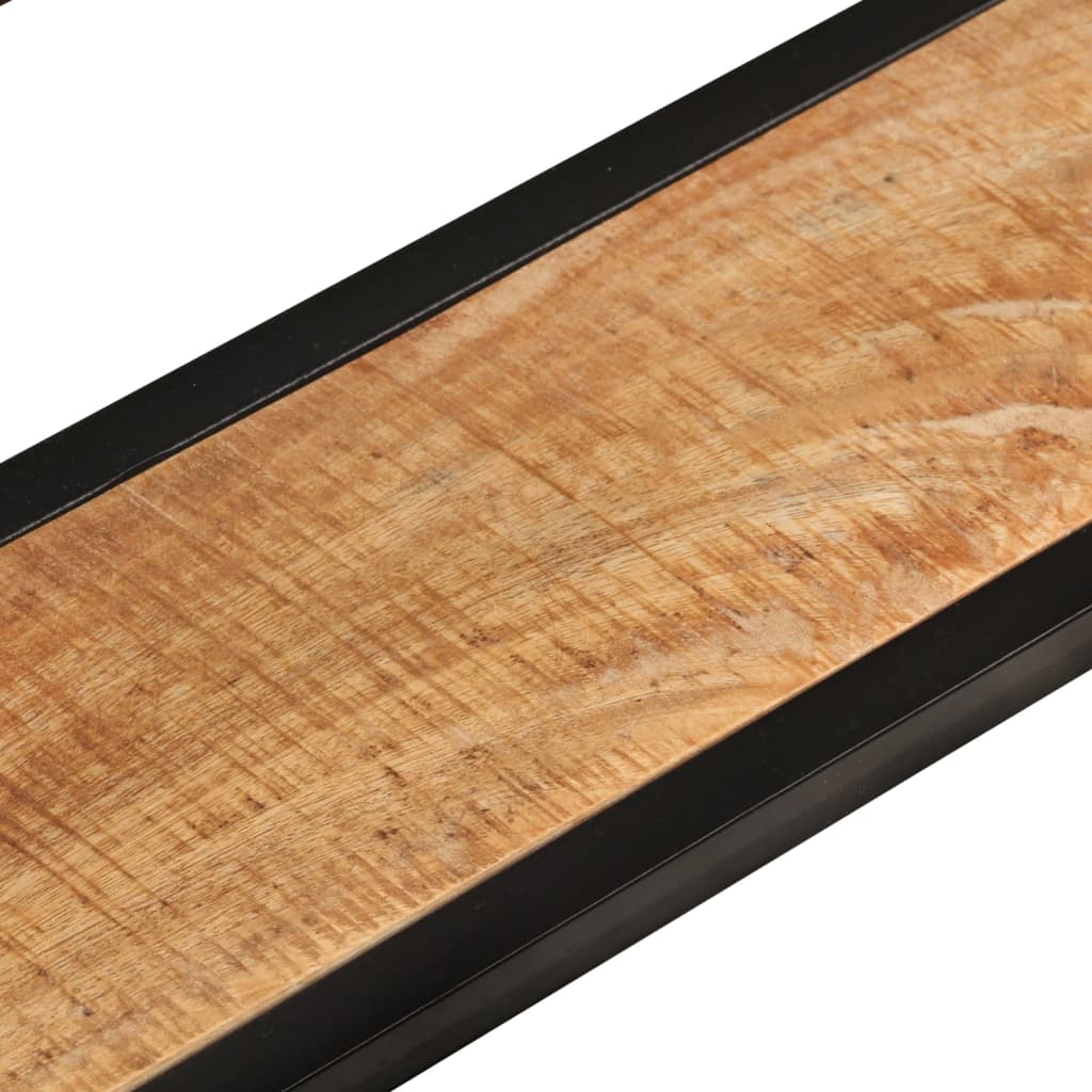 Nástěnné Police 2 Ks 110X17X17 Cm Masivní Mangovník A Železo