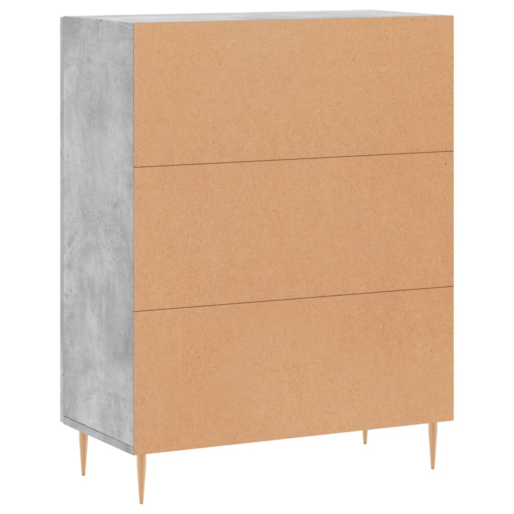 Příborník Betonově Šedý 69,5 X 34 X 90 Cm Kompozitní Dřevo