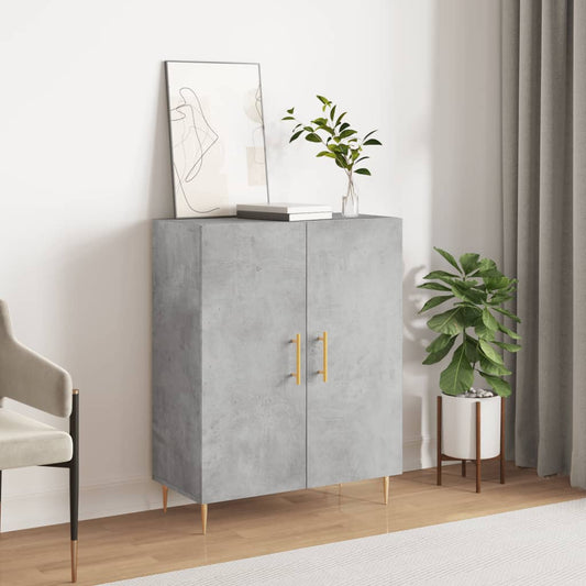 Příborník Betonově Šedý 69,5 X 34 X 90 Cm Kompozitní Dřevo