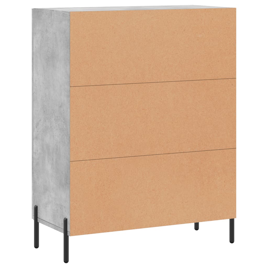 Příborník Betonově Šedý 69,5 X 34 X 90 Cm Kompozitní Dřevo