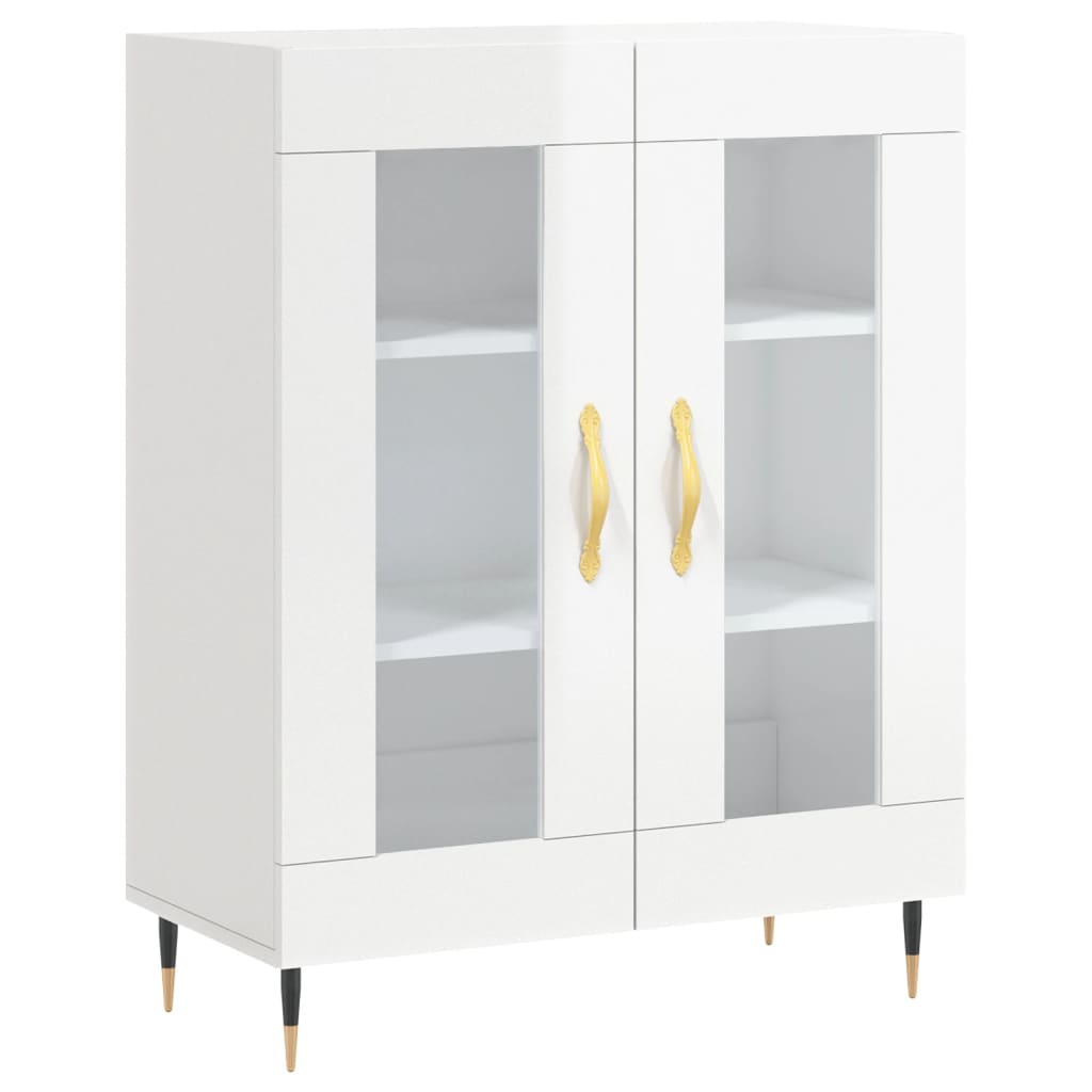 Příborník Bílý S Vysokým Leskem 69,5X34X90 Cm Kompozitní Dřevo