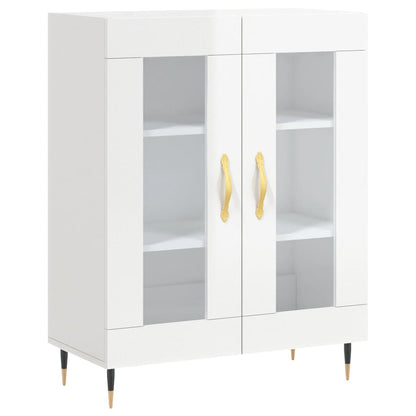 Příborník Bílý S Vysokým Leskem 69,5X34X90 Cm Kompozitní Dřevo