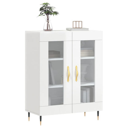 Příborník Bílý S Vysokým Leskem 69,5X34X90 Cm Kompozitní Dřevo
