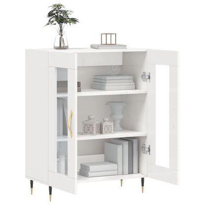 Příborník Bílý S Vysokým Leskem 69,5X34X90 Cm Kompozitní Dřevo