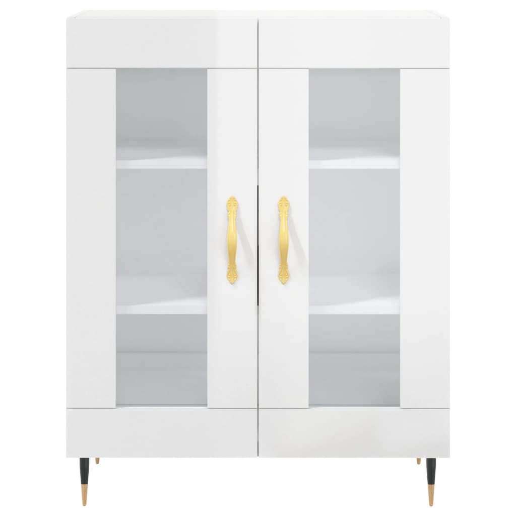 Příborník Bílý S Vysokým Leskem 69,5X34X90 Cm Kompozitní Dřevo