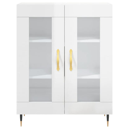 Příborník Bílý S Vysokým Leskem 69,5X34X90 Cm Kompozitní Dřevo