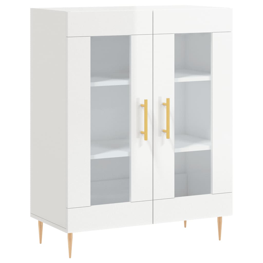 Příborník Bílý S Vysokým Leskem 69,5X34X90 Cm Kompozitní Dřevo