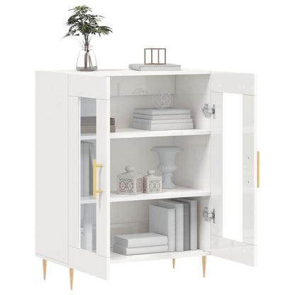 Příborník Bílý S Vysokým Leskem 69,5X34X90 Cm Kompozitní Dřevo