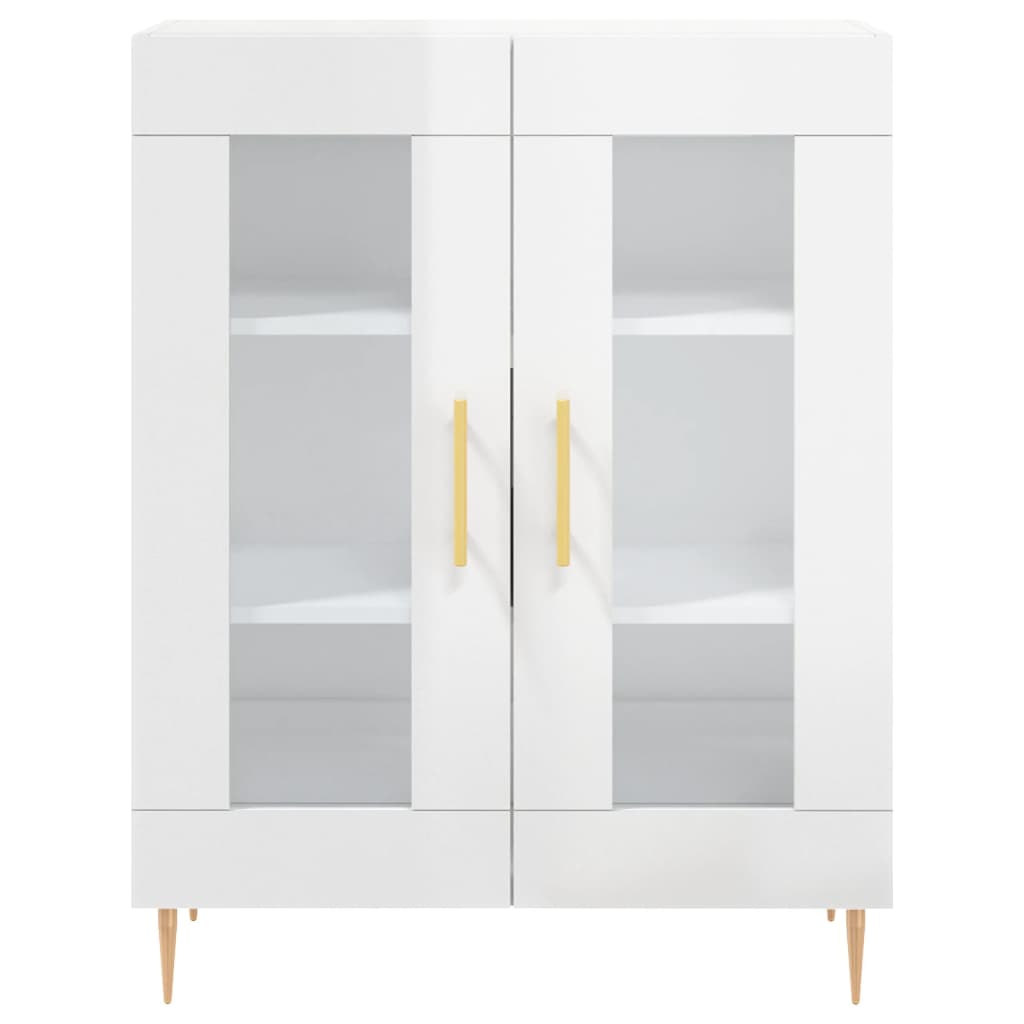 Příborník Bílý S Vysokým Leskem 69,5X34X90 Cm Kompozitní Dřevo