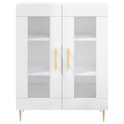 Příborník Bílý S Vysokým Leskem 69,5X34X90 Cm Kompozitní Dřevo